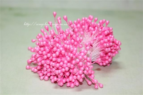 Тычинки розового цвета, 3 мм, 50 нитей