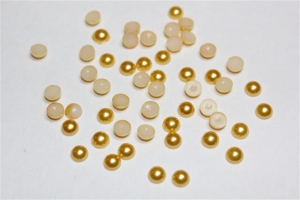 Половинки жемчужин золотого цвета, 5 мм, 100 шт