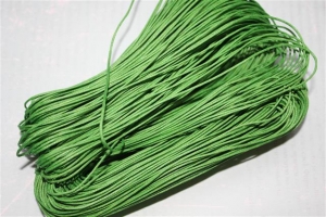 Вощеный шнур цвета яркая зелень, 1 мм, 5 м, хлопок