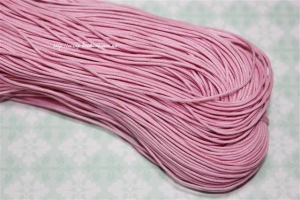 Вощеный шнур розового цвета, 1 мм, 5 м, хлопок