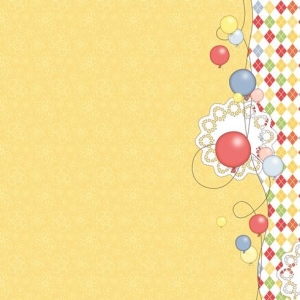 Лист бумаги С Днем Рождения! ''Веселая эстафета'' от ScrapBerry's, 30*30 см, 1 шт