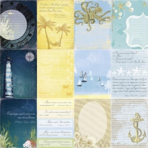 Лист бумаги Легенды о море от ScrapBerry's, 30,5х30,5 см, 1 шт