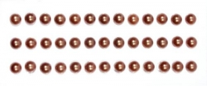 Половинки жемчужин коричневого цвета, клеевые, 6 мм, 39 шт