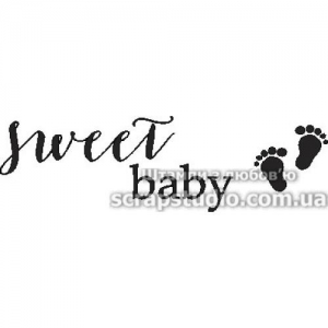 Прозрачный штамп ''sweet baby'', 6.8*2 см, 1 шт