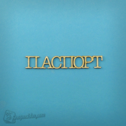Чипборд надпись ''Паспорт'', 1 шт