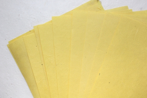Тутовая бумага ручной работы, желтый, А4, 1 шт