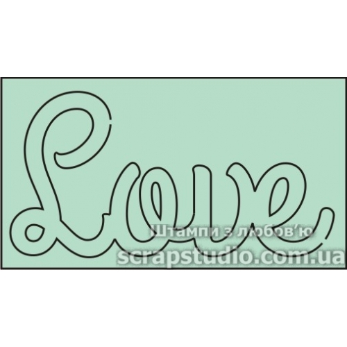 Чипборд надпись ''Love'', 43*27 мм, 1 шт