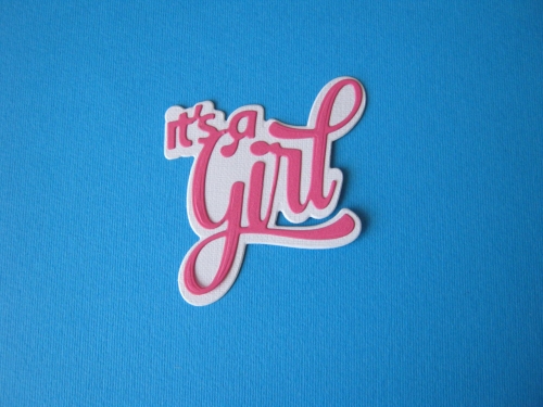 Высечка с подложкой ''It'sa Girl'', 6.5*6.5 см, 1 шт
