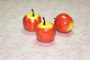 Яблочки красного цвета, 6 шт, 30 мм