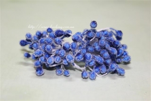 Тычинки в сахаре синего цвета, 5 мм, 50 нитей