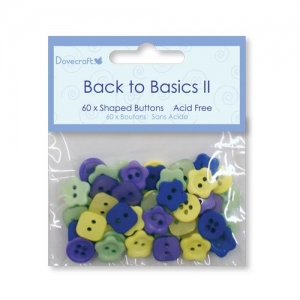 Пуговицы Back to Basics II – Mini Buttons, Dovecraft, 60 шт
