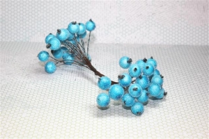Ягодки калины в сахаре голубого цвета, 38-40 ягодок