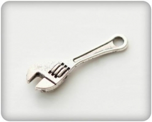 Подвеска Гаичный ключ, цвет серебро, 5*23 мм, 1 шт