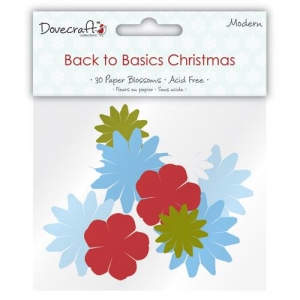 Набор цветов Dovecraft Back to Basics Christmas Modern с бумаги, 30 шт