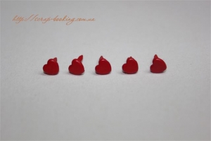 Брадсы Сердечки красного цвета, 5 мм, 20 шт