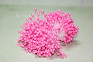 Тычинки розового цвета, 3 мм, 50 нитей