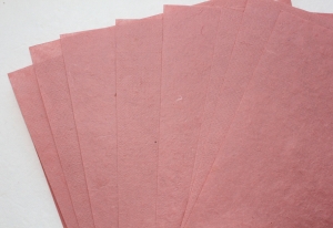 Тутовая бумага ручной работы, розовоперсиковый, А4, 1 шт