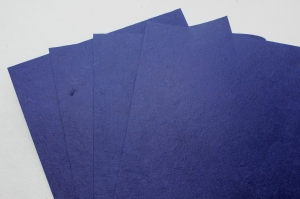 Тутовая бумага ручной работы, темно-синий, А4, 1 шт