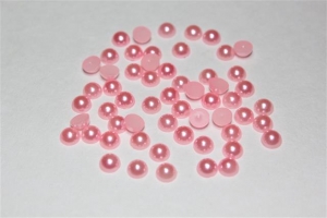 Половинки жемчужин розового цвета,  4 мм, 100 шт 