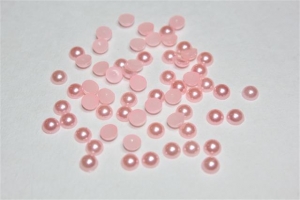 Половинки жемчужин розового цвета, 5 мм, 100 шт