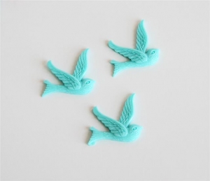 Птички пластиковые голубого цвета, 1 шт