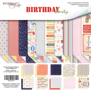 Набор бумаги ''Birthday Party'' от Scrapmir, 30*30 см, 10 листов